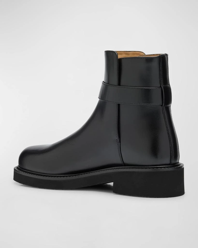 Valentino VLogo Leather Buckle Ankle Booties 4