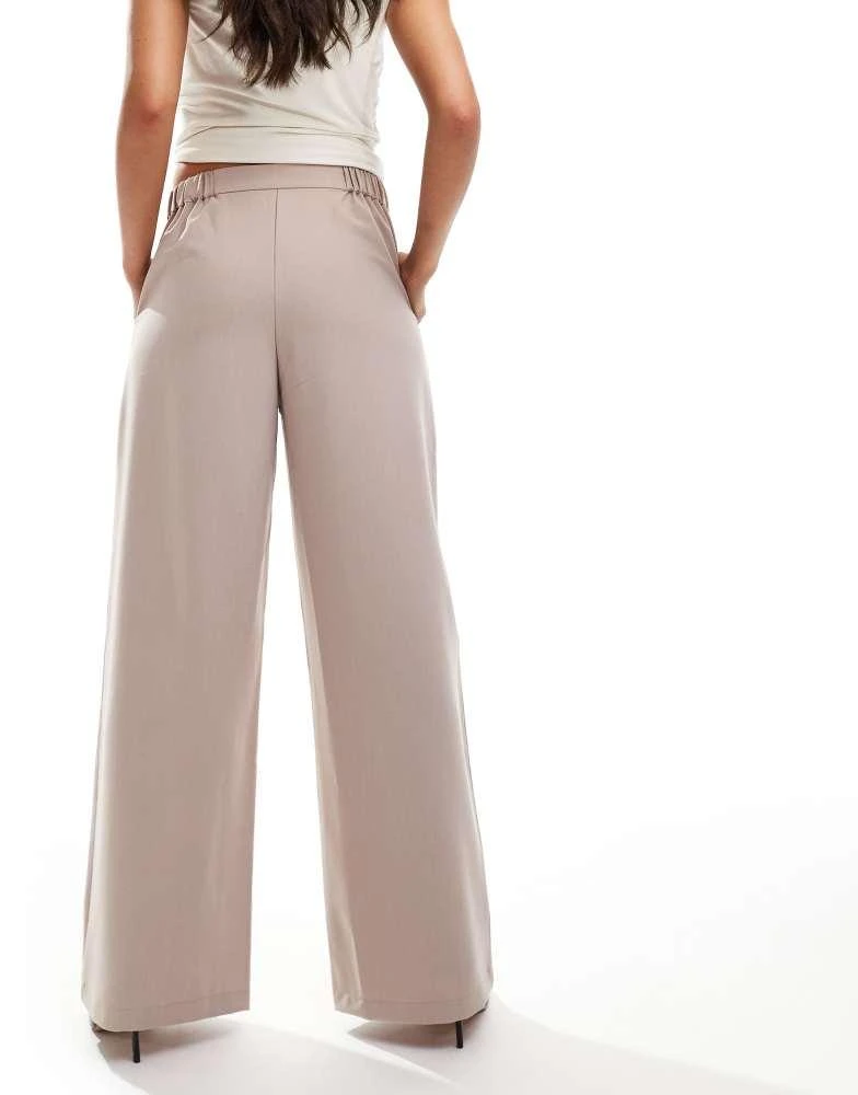 ASOS ASOS DESIGN tailored relaxed straight leg trousers in mink 4