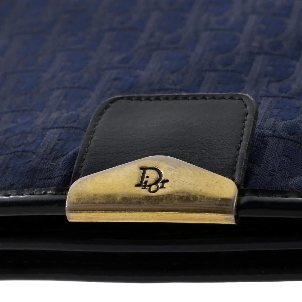 Dior Vintage Chain Flap Shoulder Bag Diorissimo Canvas Medium 6