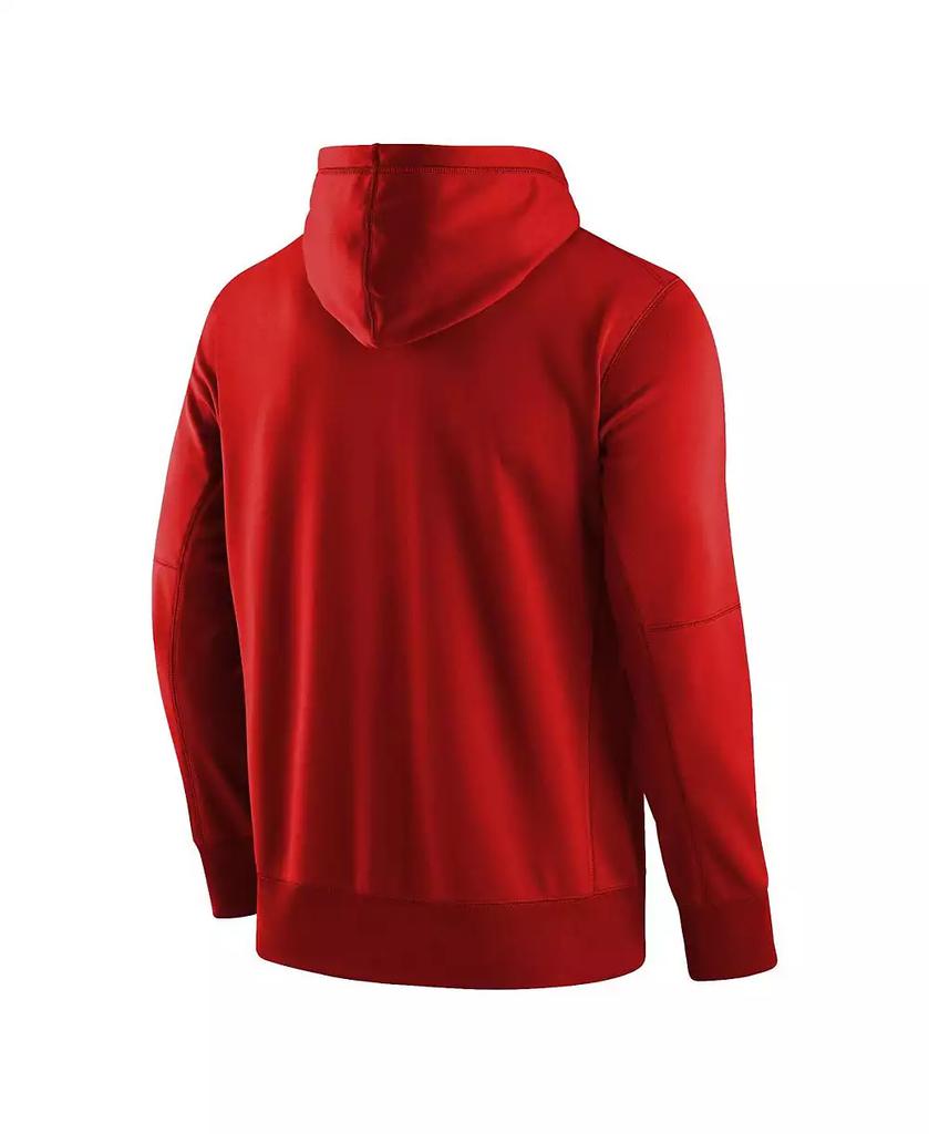 NIKE Men's Red Georgia Bulldogs Alternate Logo Stack Therma Performance Full-Zip Hoodie
