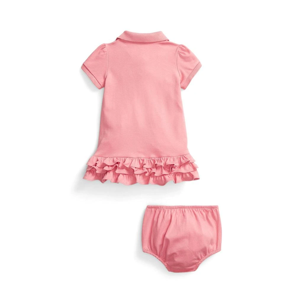 Ralph Lauren Interlock Solid Ruffle Dress (Infant) 2