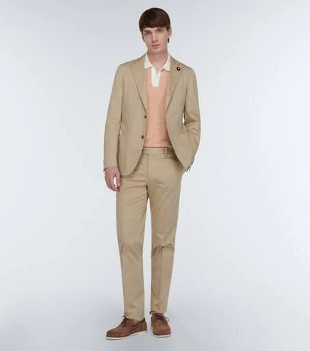 Thom Sweeney Knitted cotton and linen polo shirt 2