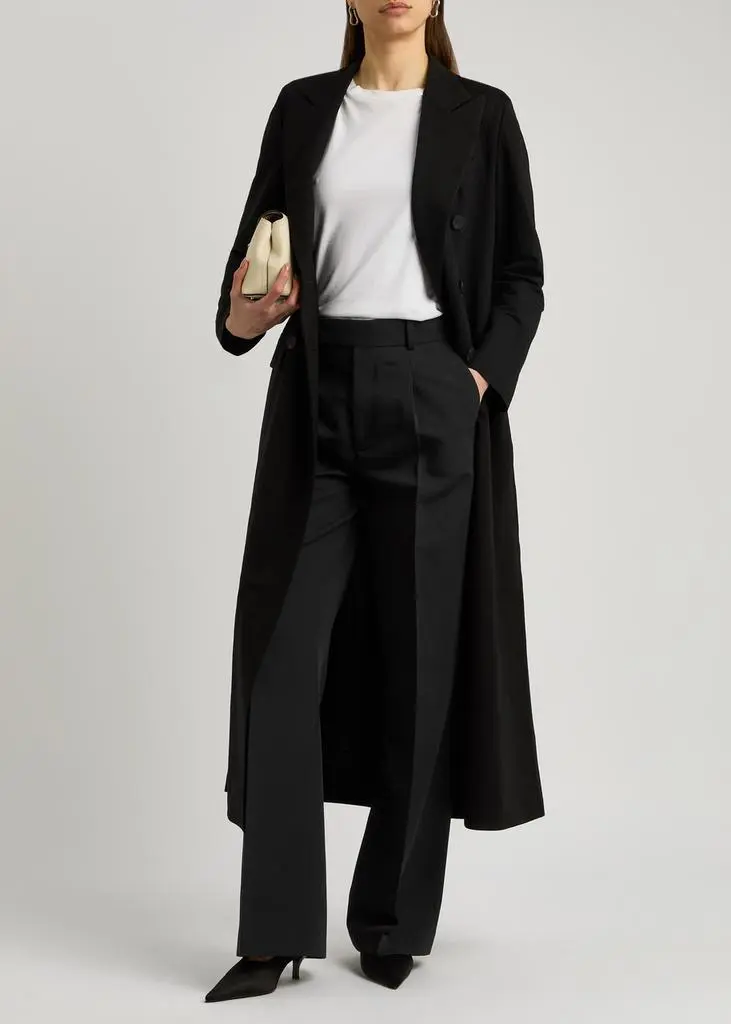 Harris Wharf London Double-breasted woven coat 4