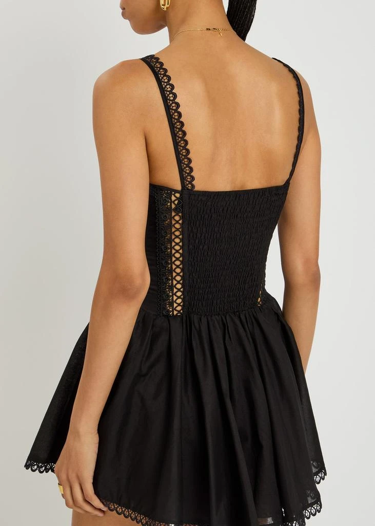 Charo Ruiz Ibiza Gardenia lace-embellished cotton-blend mini dress 3