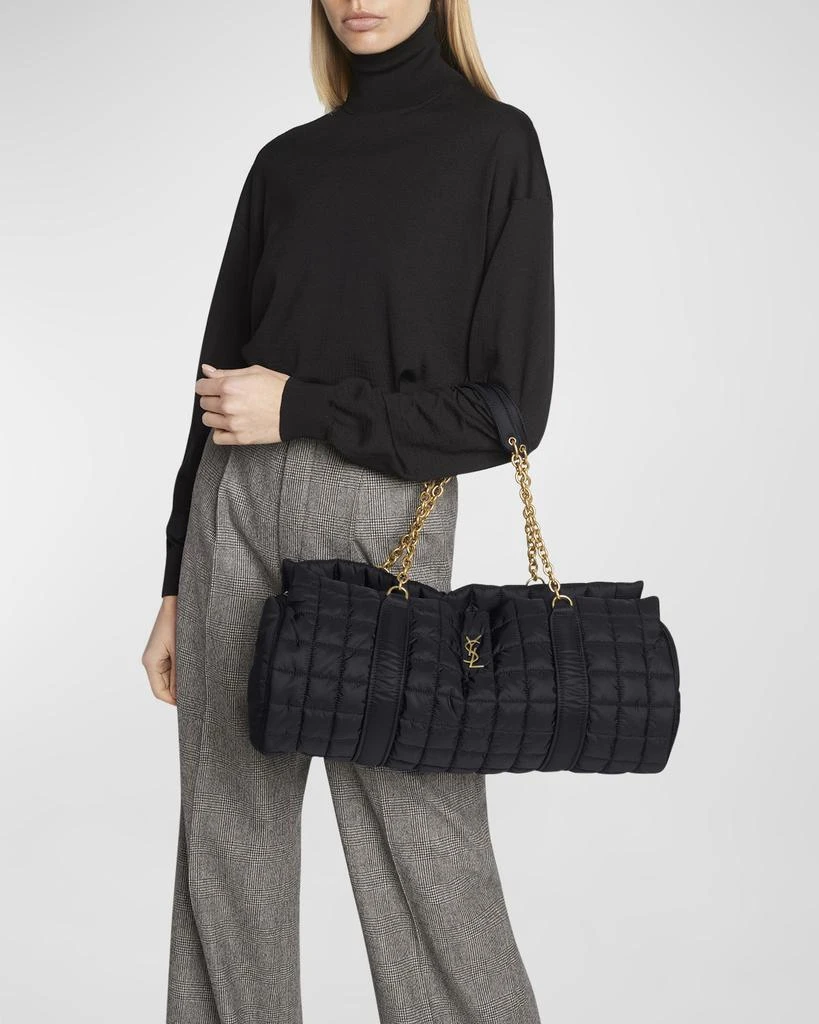 Yves Saint Laurent Gloria Travel YSL Duffel Bag in Quilted Nylon 5