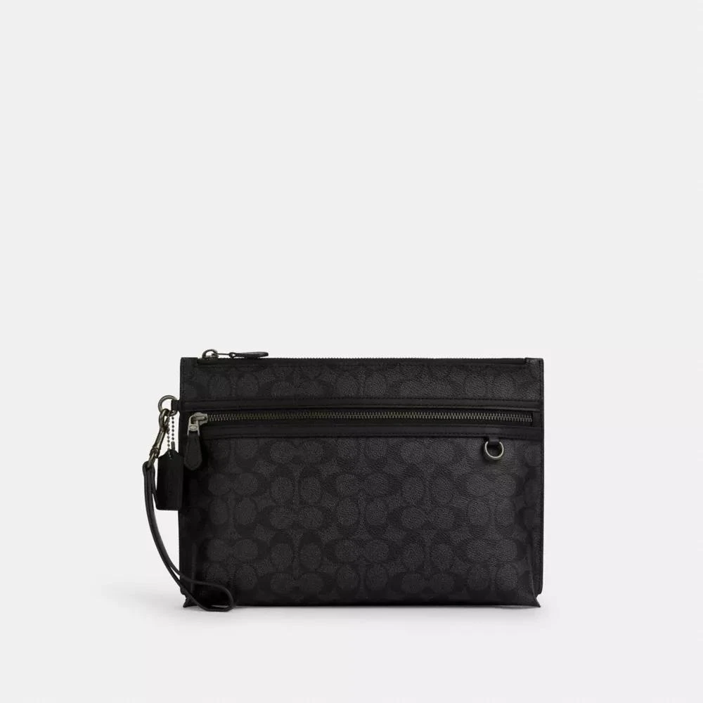 Coach Carry All Pouch In Signature Canvas 1