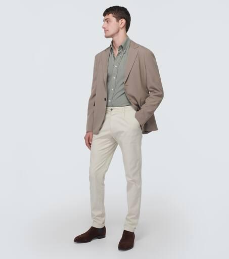 Thom Sweeney Cotton-blend pants