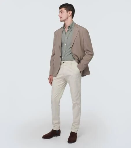 Thom Sweeney Cotton-blend pants 2
