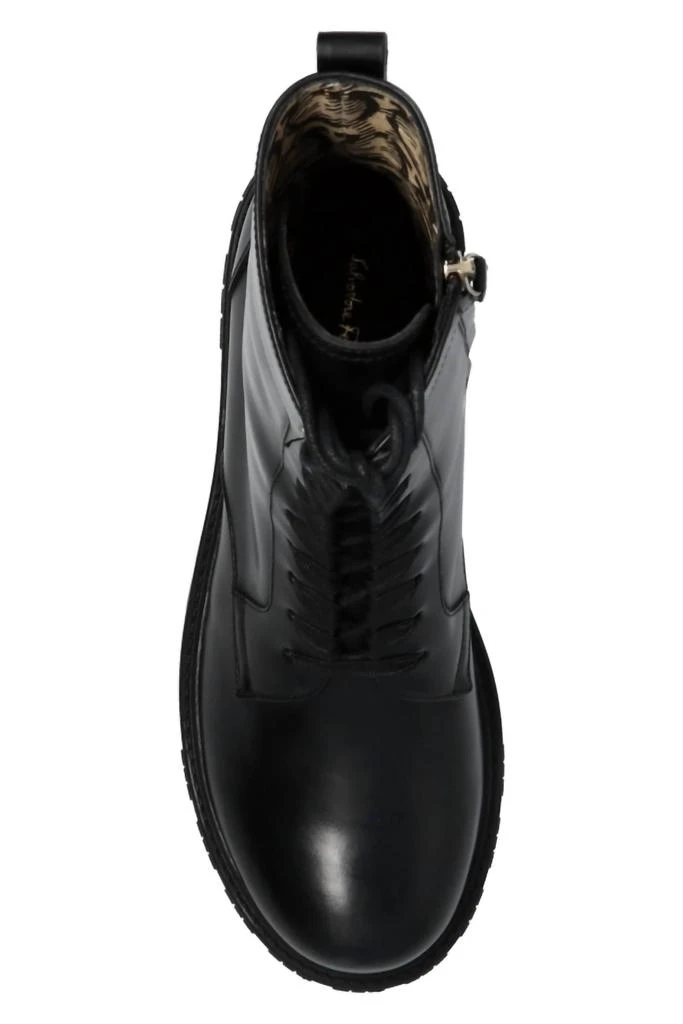 Salvatore Ferragamo Salvatore Ferragamo - Women
s Leather Combat Boots 4