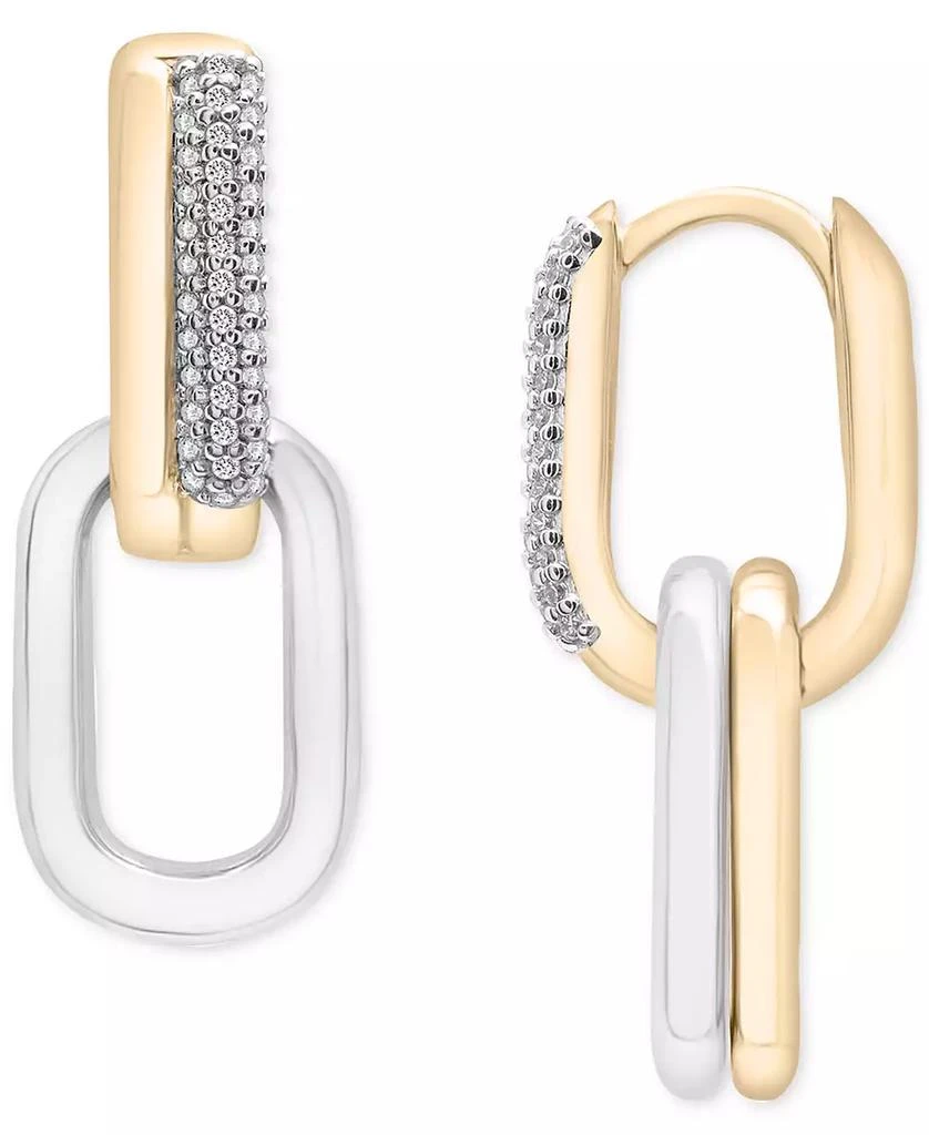 Audrey by Aurate Diamond Link Dangle Hoop Earrings (1/6 ct. t.w.) in Gold Vermeil & Sterling Silver, Exclusively at Macy's 5