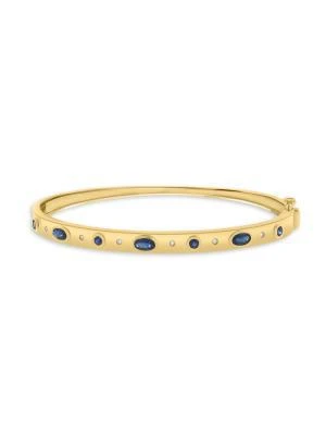 Effy 14K Yellow Gold, Sapphire 
0.04 TCW Diamond Bracelet