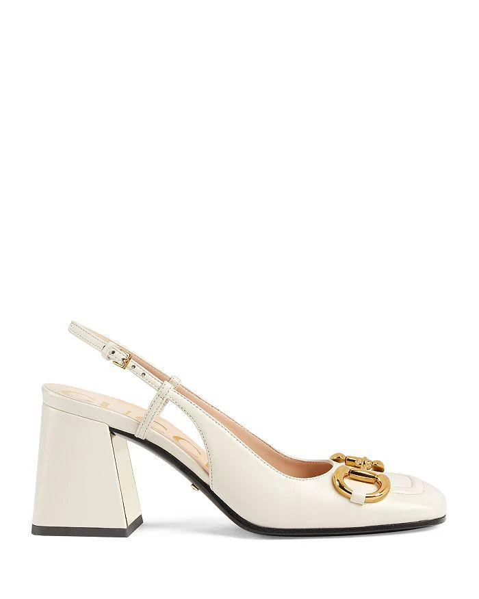 Gucci Women's Baby Mid-Heel Horsebit Slingback Pumps 3