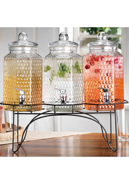 Home Essentials Essentials Triple 1 Gallon Dispensers On Black Wire Rack