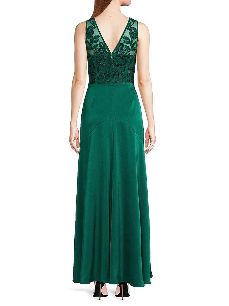 Aidan Mattox Beaded Satin Sleeveless Gown 5