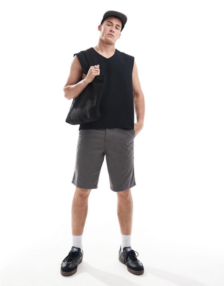 ASOS DESIGN ASOS DESIGN chino short in charcoal Grey W28 Shorts BeyondStyle