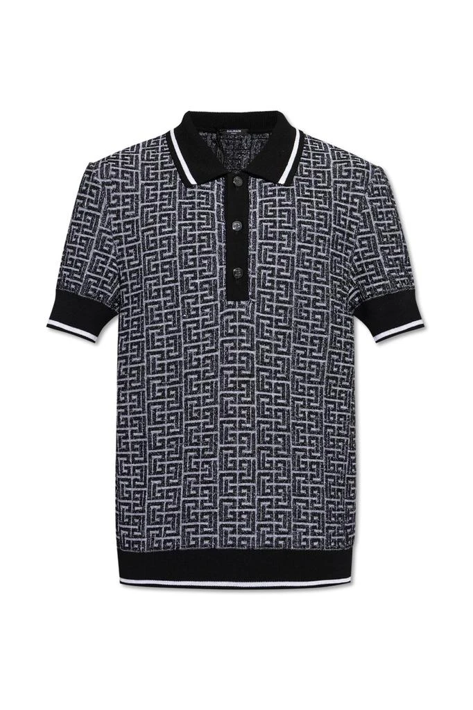 Balmain Balmain Labyrinth Straight Hem Polo Shirt 1