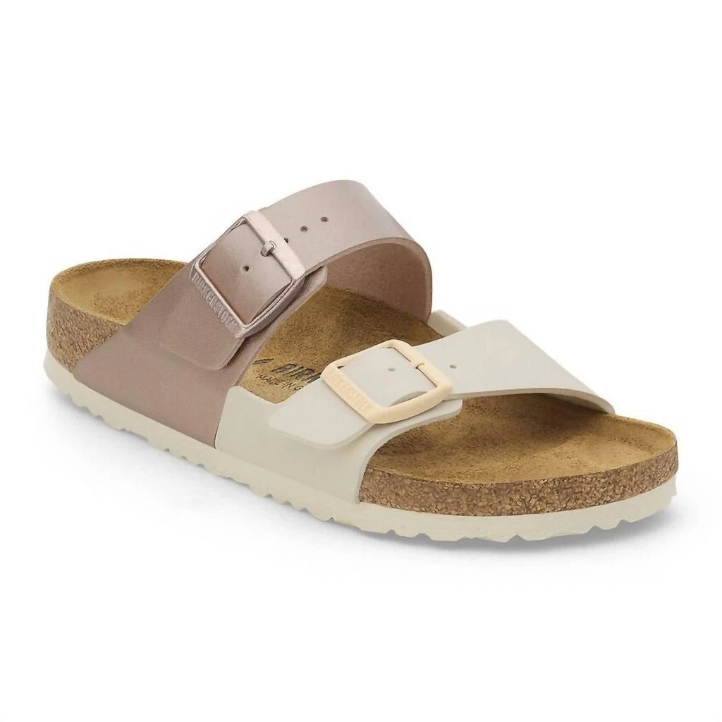 Birkenstock Women's Arizona Split Birko-Flor Sandals In Eggshell/copper 1