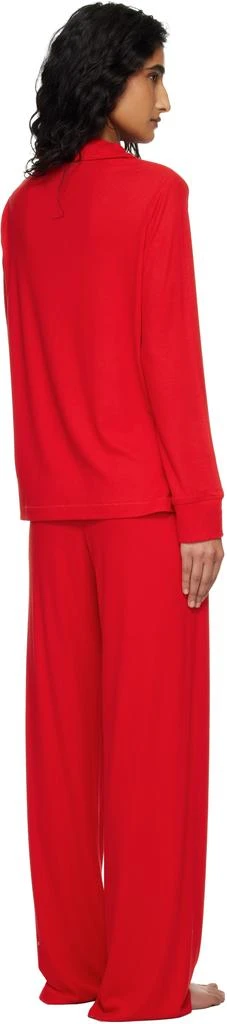 SKIMS Red Soft Lounge Sleep Pyjama Set 3
