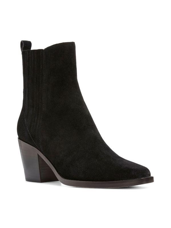 Paige Elisa Square Toe Suede Ankle Boots