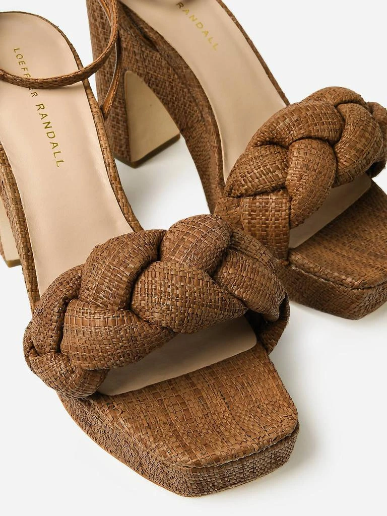 Loeffler Randall Women's Fae Platform Sandal In Brown Straw 4