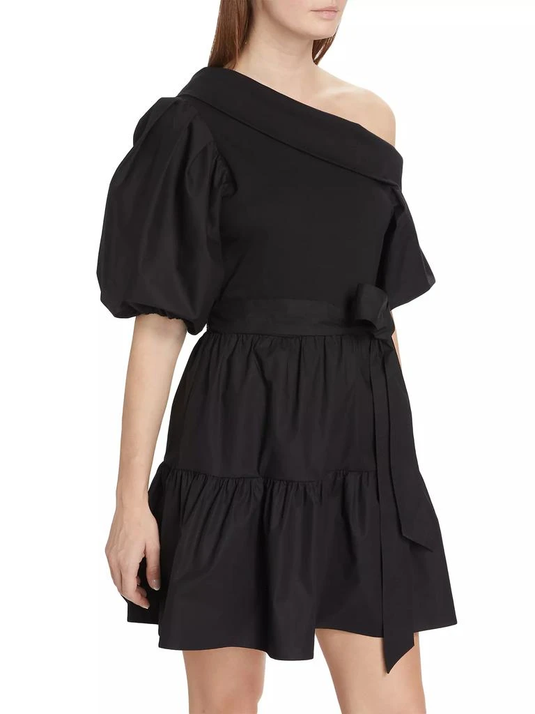 Tanya Taylor Georgia One-Shoulder Tiered Minidress 4