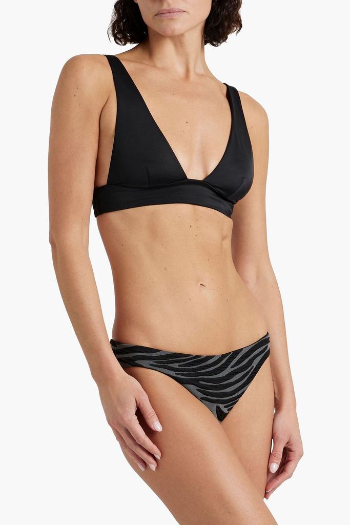 Mara Hoffman Dori tiger-print stretch-jacquard low-rise bikini briefs