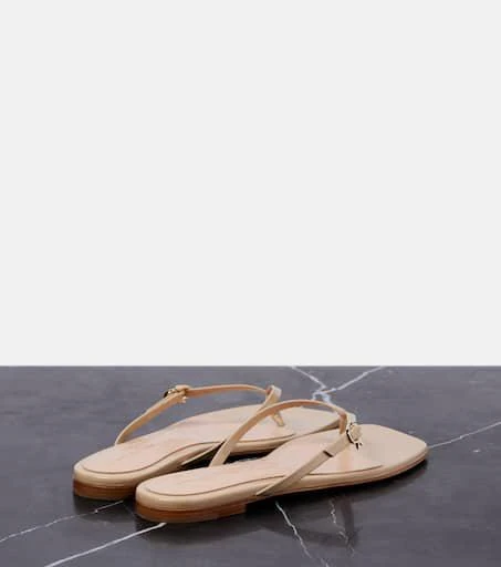 Gianvito Rossi Ribbon patent leather thong sandals 2