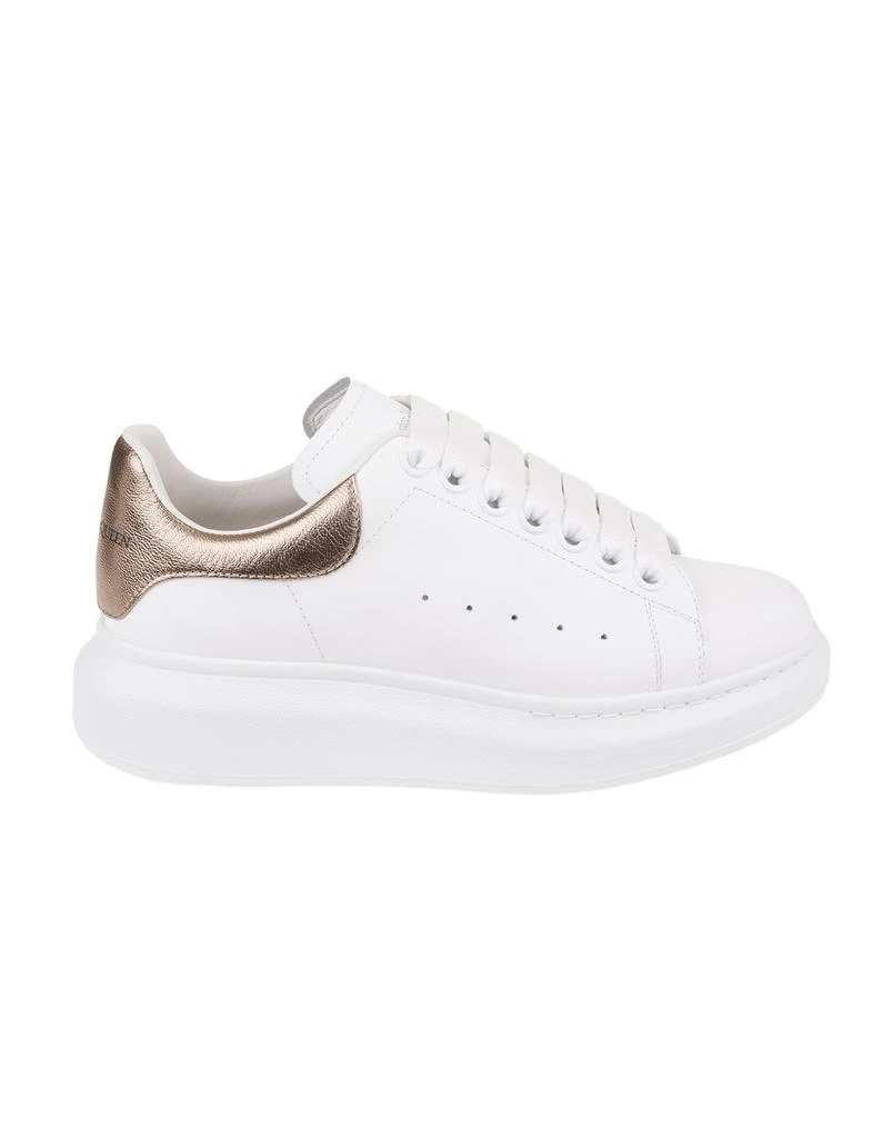Alexander McQueen Oversized Sneakers In White And Metallic Pink 1