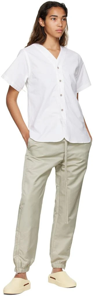Essentials Green Nylon Track Pants 4