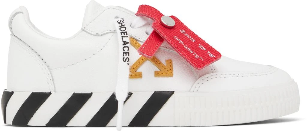 Off-White Kids White Vulcanized Leather Sneakers