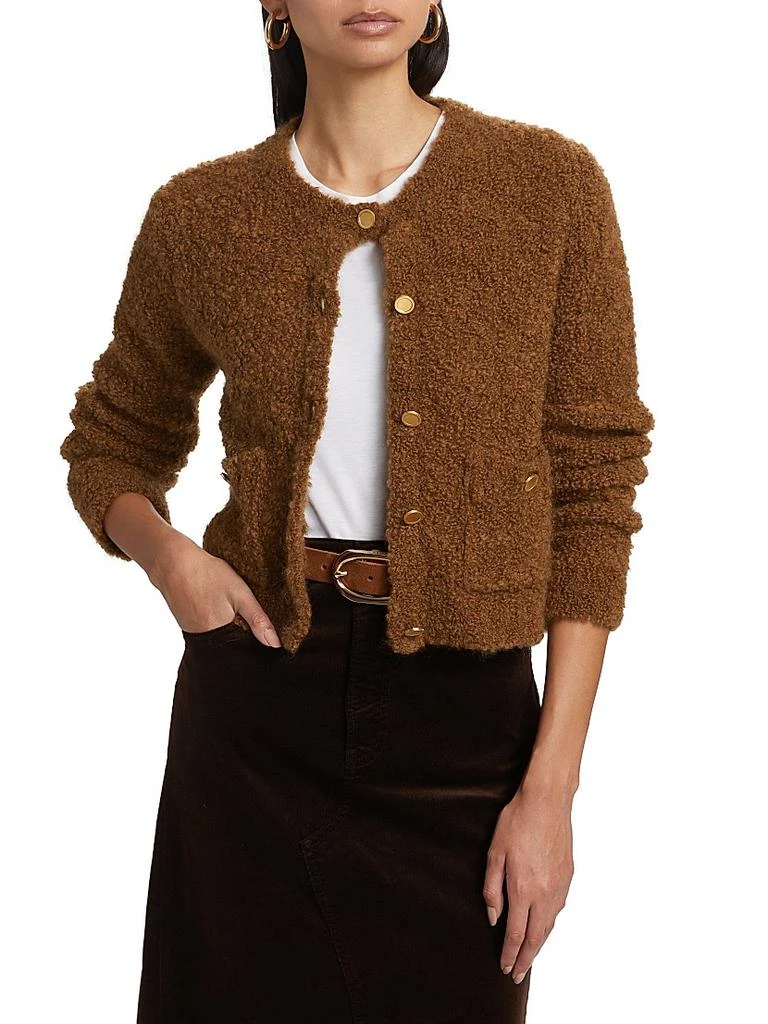 FRAME Alpaca-Wool Knit Patch-Pocket Cardigan 3