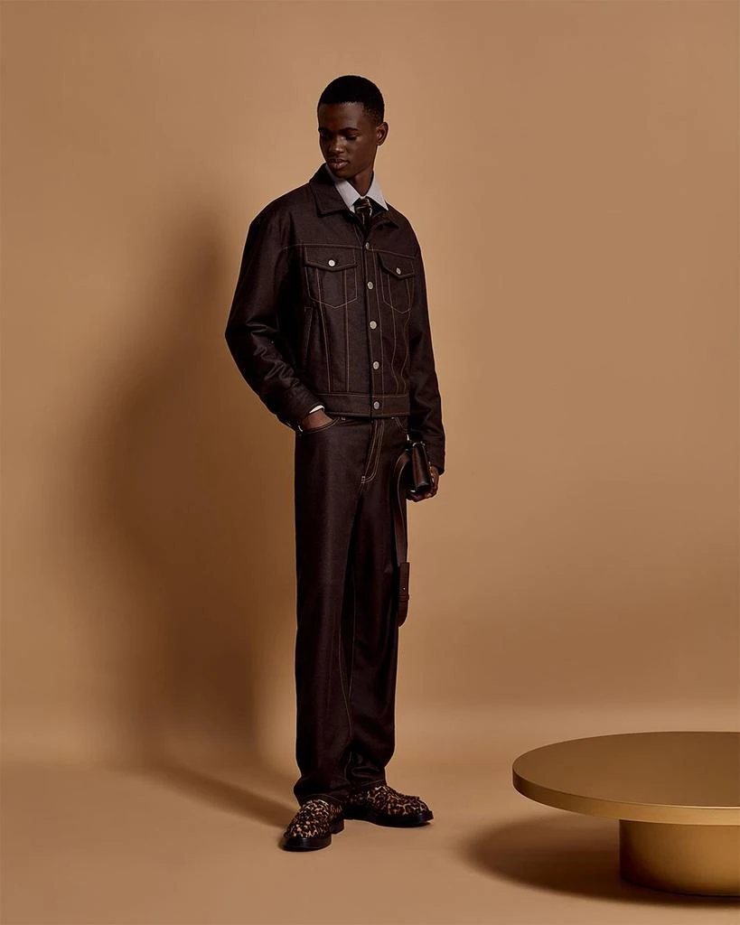 Emporio Armani Denim Effect Wool Pants 2