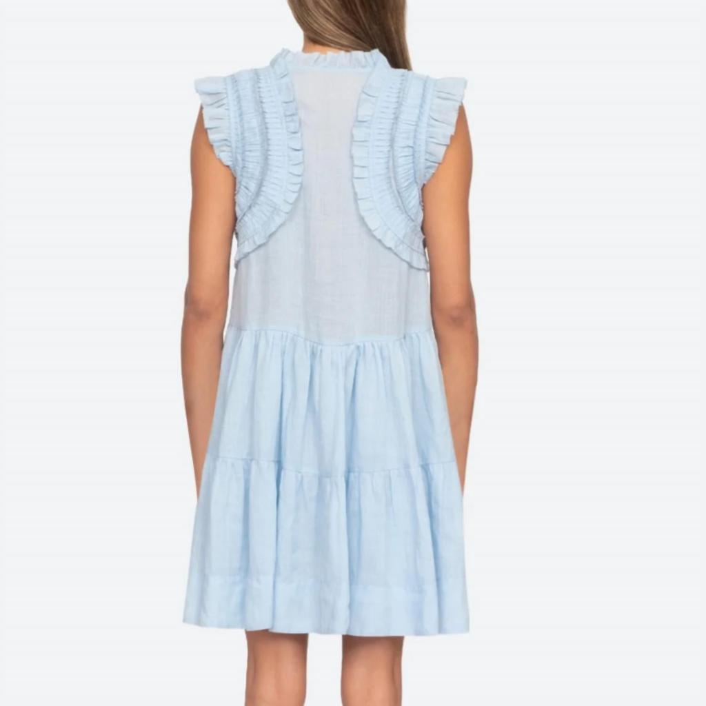 Sea Cole Smocked Dress In Sky Blue