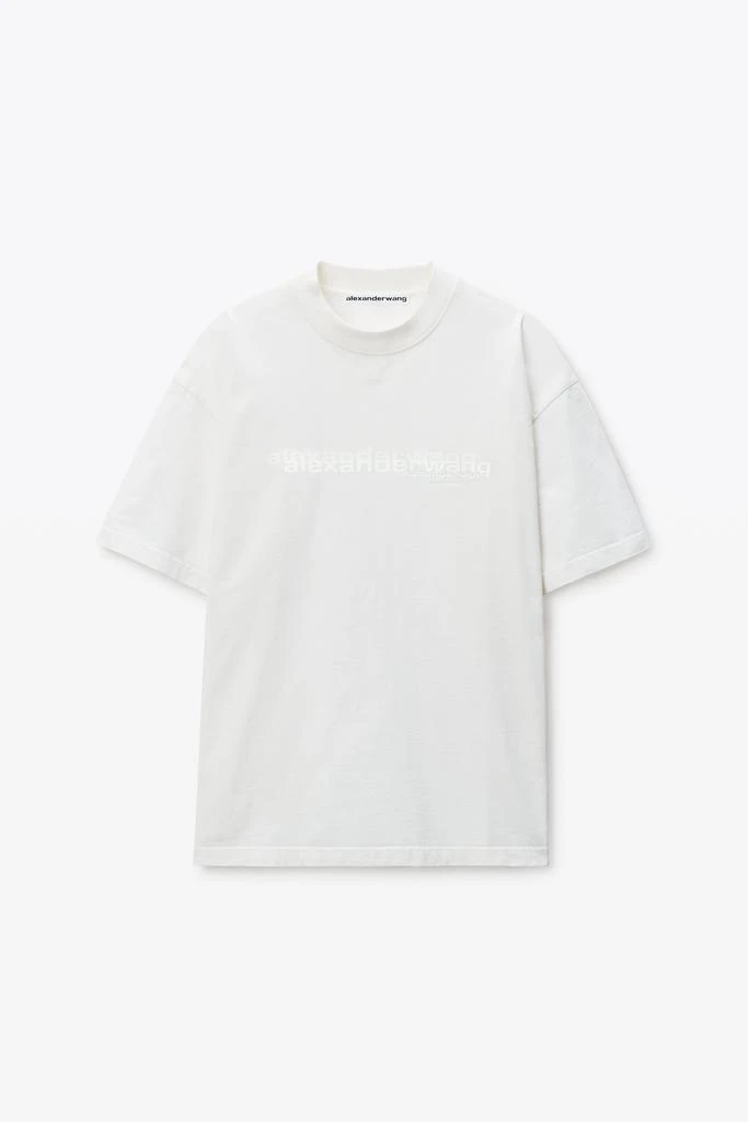 Alexander Wang White Cotton Oversized Logo Tee 2