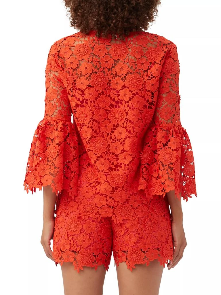 Trina Turk Smolder Floral Guipure Lace Top 4