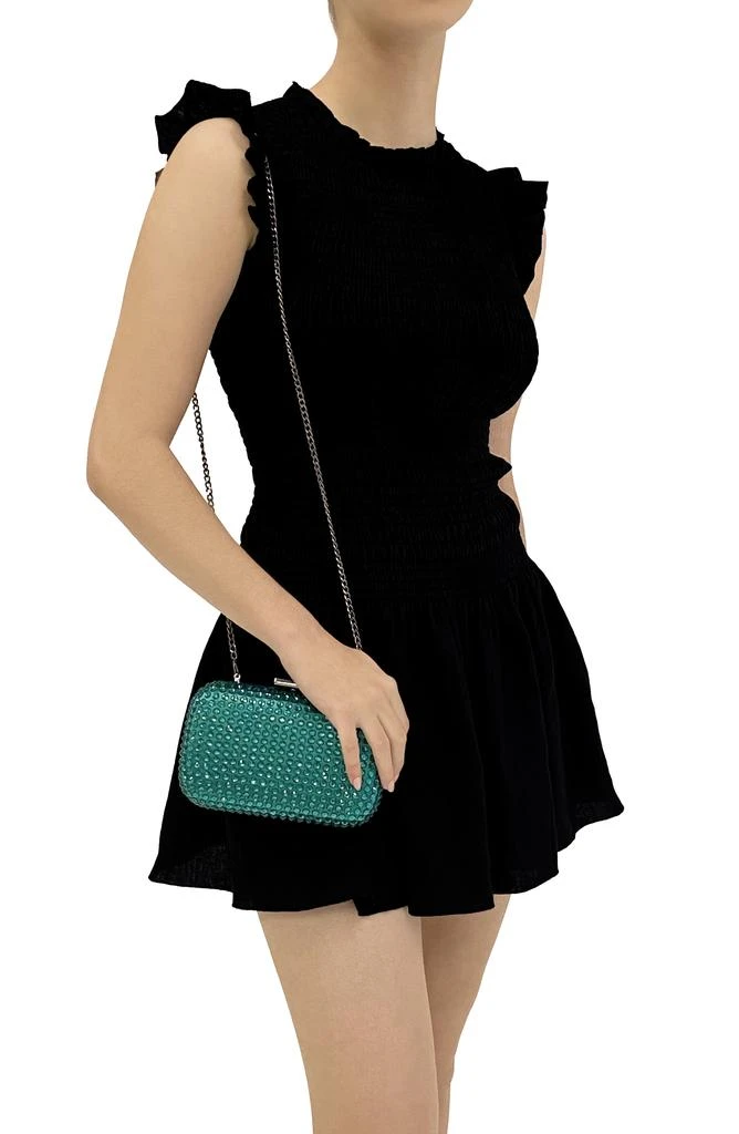 Olga Berg Caydence Hot Fix Crystal Clutch 2