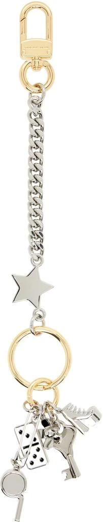 Marc Jacobs Silver 
Gold 
The Cluster Charm
 Keychain