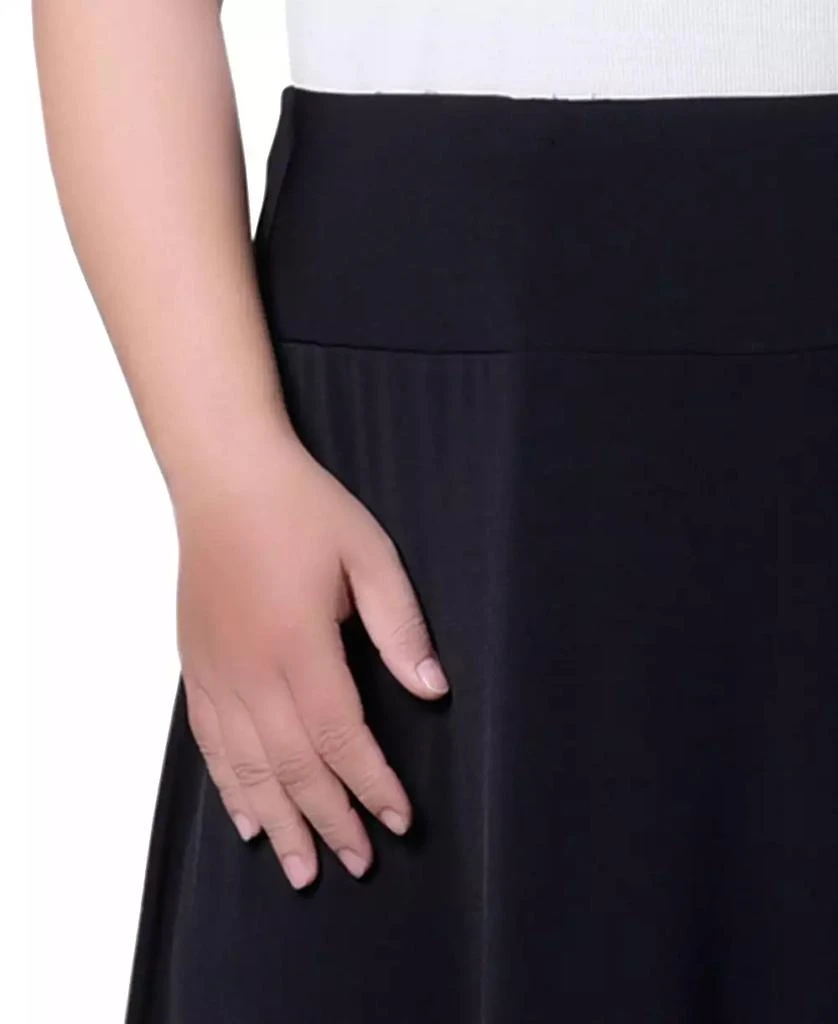 NY Collection Plus Size Wide Yoked Maxi Skirt 4