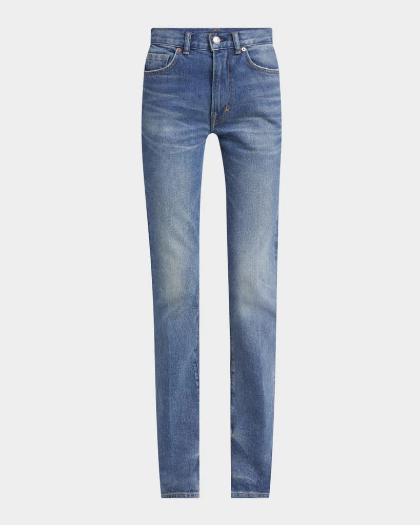 Tom Ford Japanese Stonewashed Denim Flare Pants 1