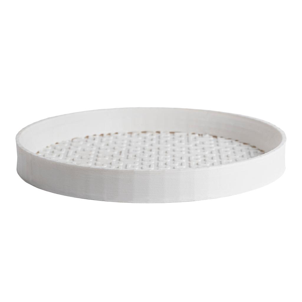 JONATHAN Y Drew 8.4" Modern Geometric Indoor Eco-Friendly 3D Printed Plant Saucer