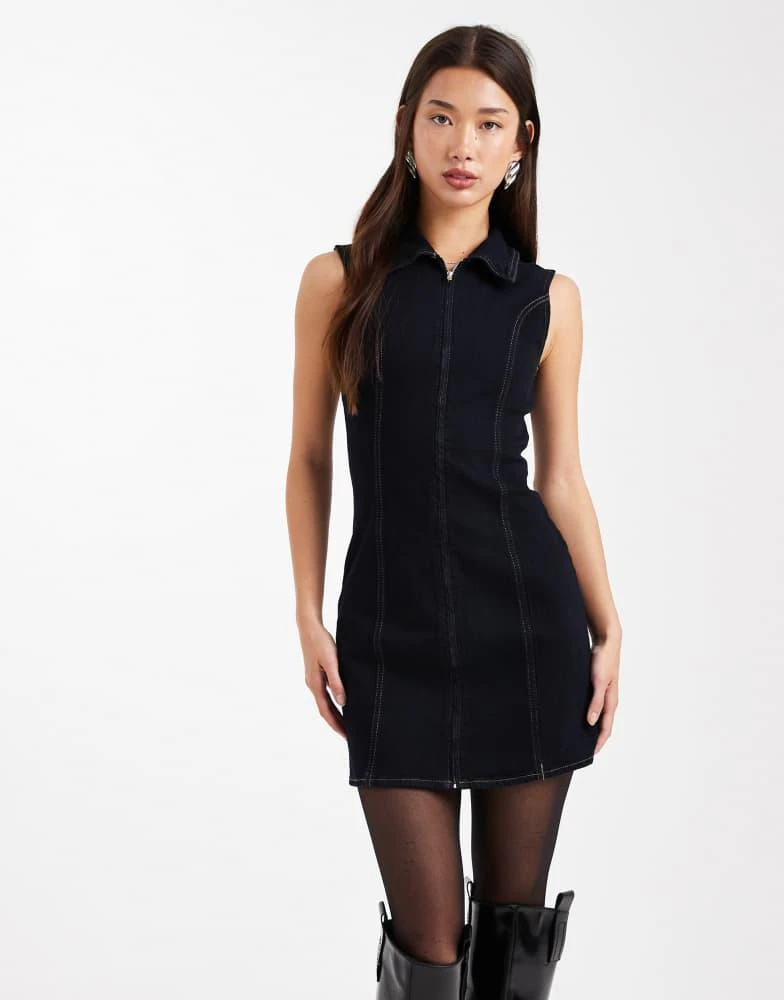 floral ruffle trim mini dress Lavender Floral Mini Dress - Lace Trim Ruffle V-Neck Cotton Dress