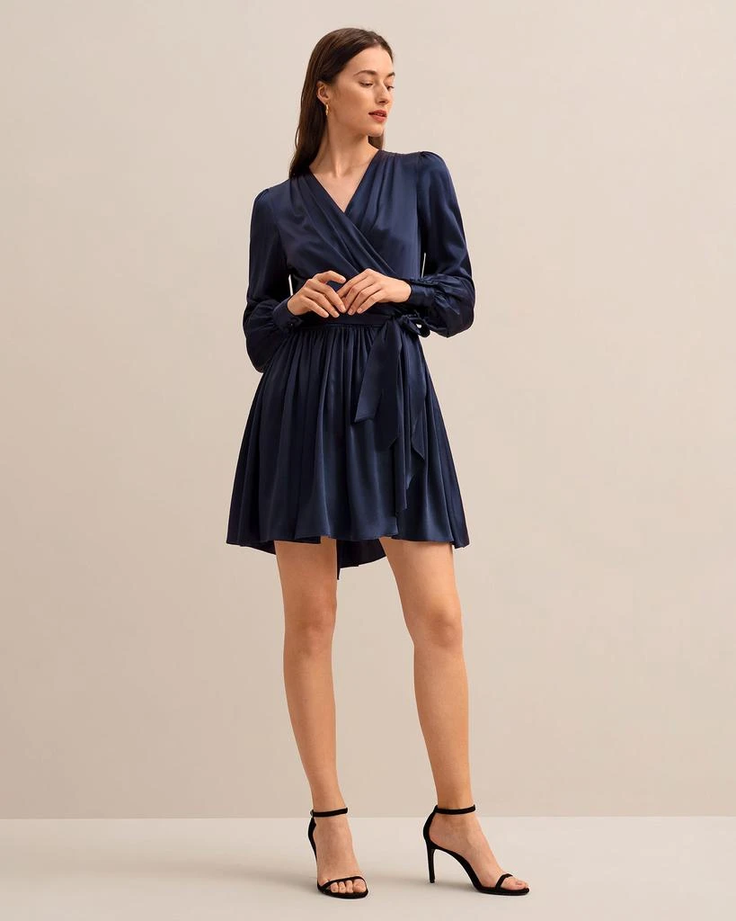LILYSILK The Linaria V Neck Silk Wrap Dress for Women 6