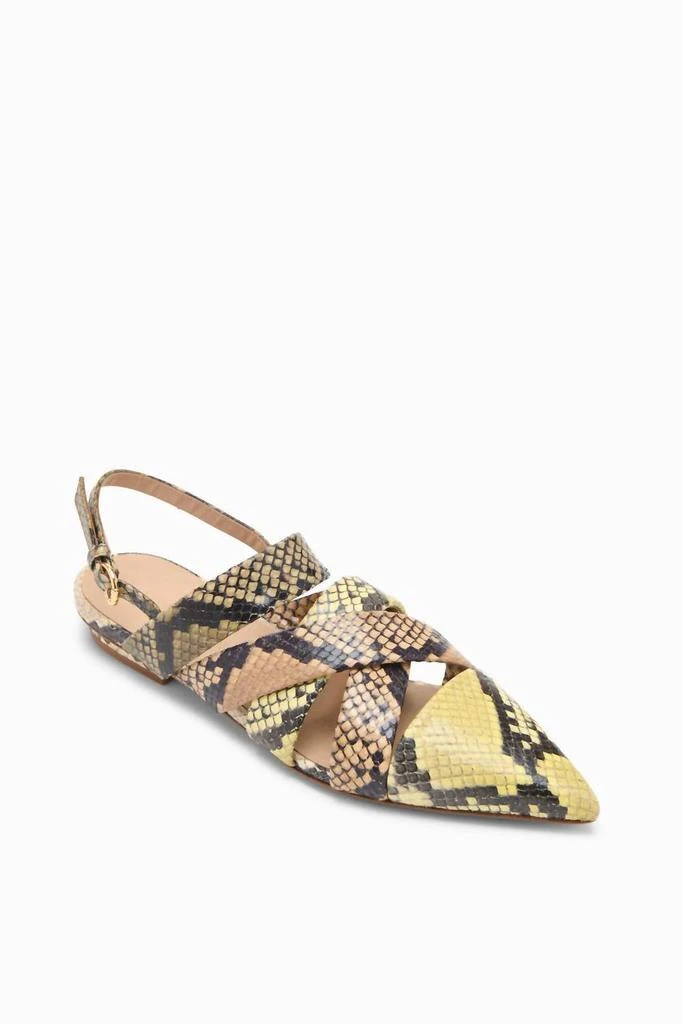 Ulla Johnson Ulla Johnson - Women's Python-embossed Pointed Toe Flat 3