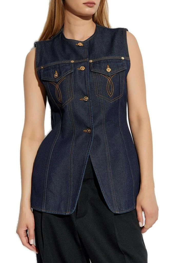 Versace Versace Button-Up Denim Gilet 2