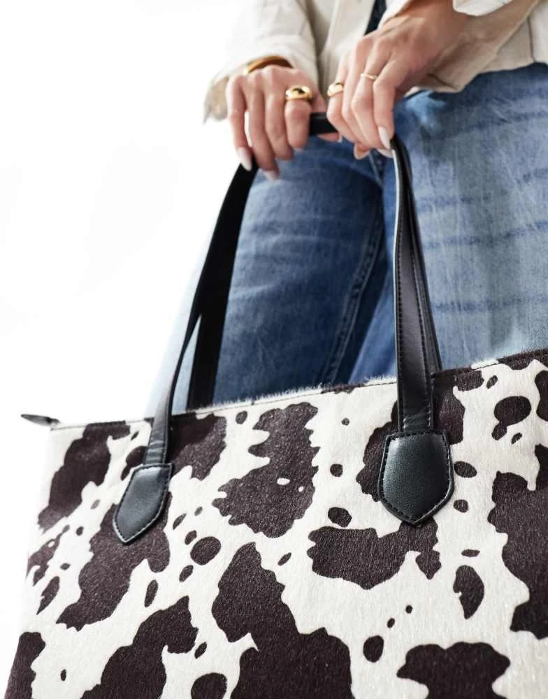 Glamorous Glamorous cow print tote bag 3