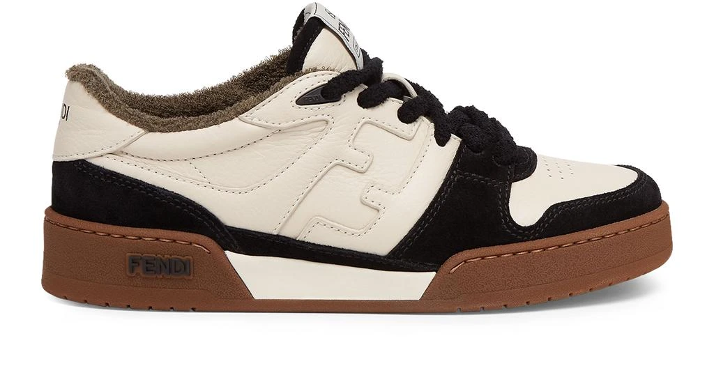 Fendi Fendi Match - White suede low top sneakers 2