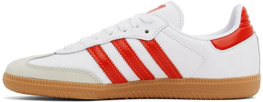 Adidas White & Red Samba OG Sneakers 3