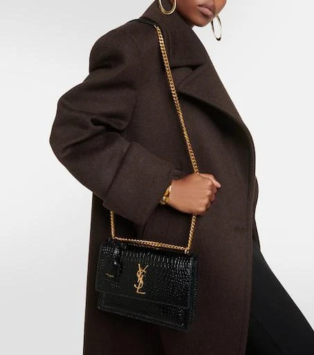Yves Saint Laurent Sunset Medium croc-effect leather shoulder bag 2