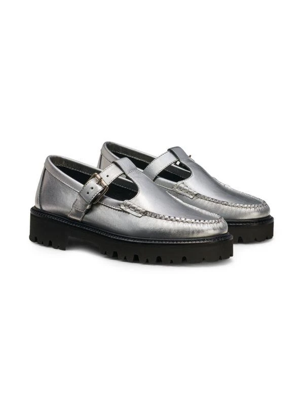 G.H. Bass Metallic Napa Leather Mary Janes 3