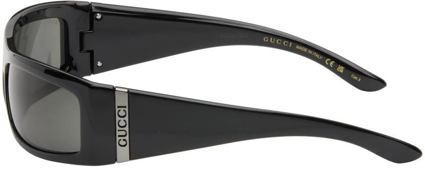 Gucci Black Rectangular Sunglasses 3